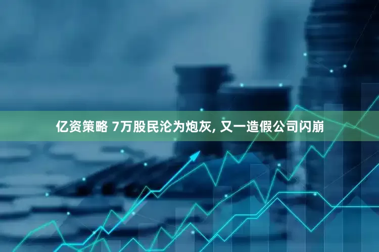 亿资策略 7万股民沦为炮灰, 又一造假公司闪崩