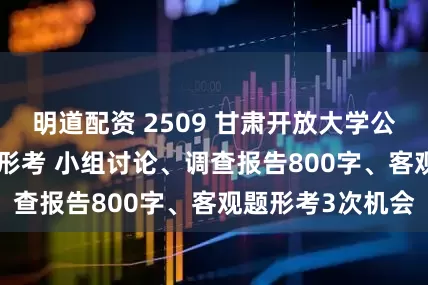 明道配资 2509 甘肃开放大学公共政策概论 4套形考 小组讨论、调查报告800字、客观题形考3次机会