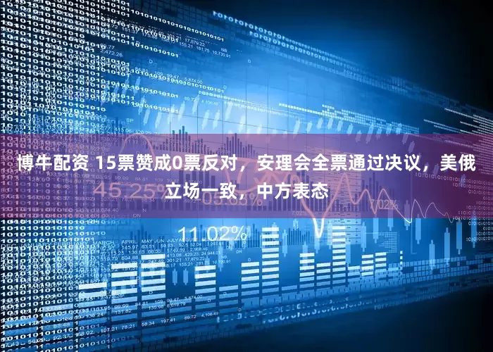 博牛配资 15票赞成0票反对，安理会全票通过决议，美俄立场一致，中方表态